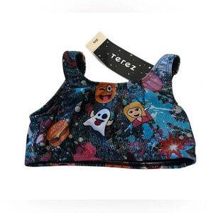 NWT Terez Girls Emoji Bathing Suit Top